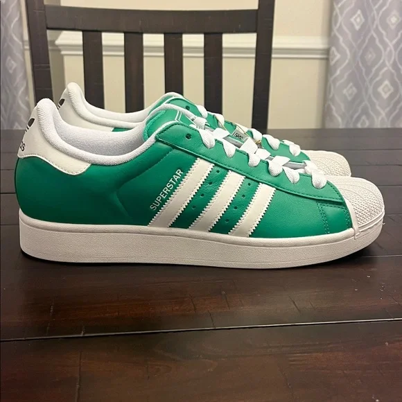 Adidas Superstar II Shoes Sneakers JI3076 new green white Mens Size 11.5 - Picture 3 of 14